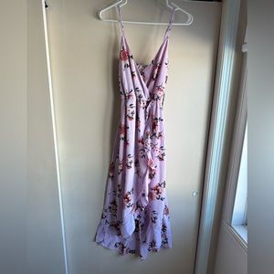 Ardene Pink Floral Wrap Style Dress Size S